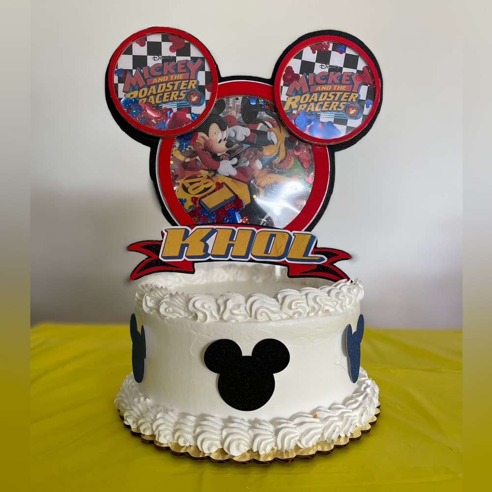 Handmade shaker cake topper